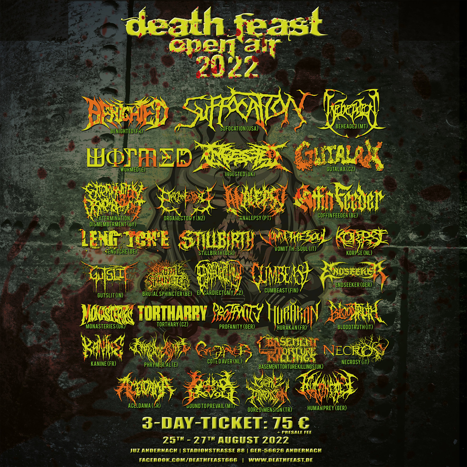 Flyer zum Deathfeast Open Air 2022